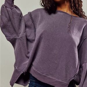 NWT We the Free Camden Sweatshirt- Fallen Fig-XS